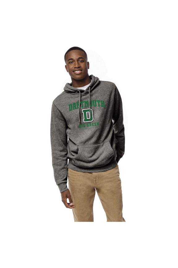 Men's League Collegiate Wear Heather Gray Dartmouth Big Green Heritage Tri-Blend Pullover Hoodie