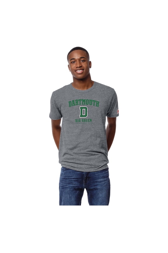 Men's League Collegiate Wear Heather Gray Dartmouth Big Green Victory Falls Tri-Blend T-Shirt
