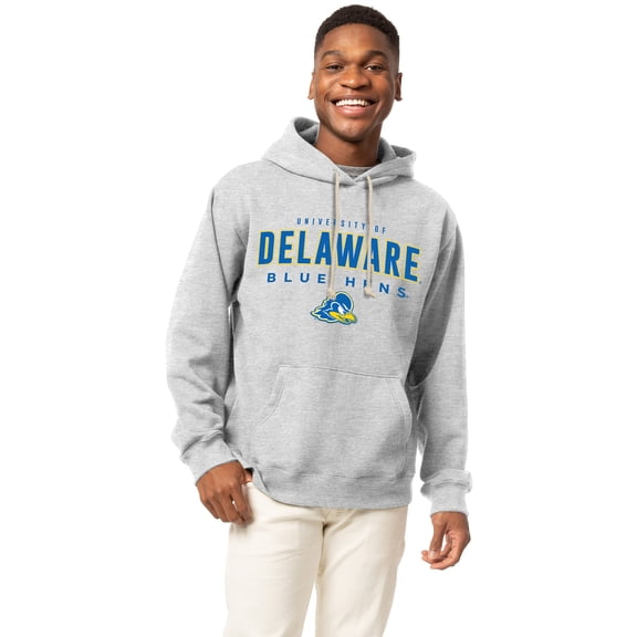 Men's League Collegiate Wear Heather Gray Delaware Fightin' Blue Hens Essentials 2.0 Fleece Pullover Hoodie