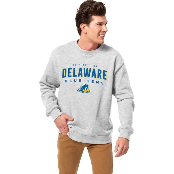 Men's League Collegiate Wear Heather Gray Delaware Fightin' Blue Hens Essentials 2.0 Fleece Pullover Sweatshirt