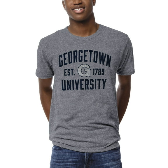 Men's League Collegiate Wear Heather Gray Georgetown Hoyas 1274 Victory Falls T-Shirt