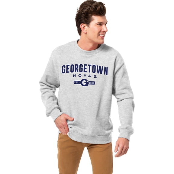 Men's League Collegiate Wear Heather Gray Georgetown Hoyas Essentials 2.0 Fleece Pullover Sweatshirt