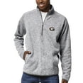 thumbnail image 1 of Men's League Collegiate Wear Heather Gray Georgia Bulldogs Saranac Raglan Quarter-Zip Jacket, 1 of 1