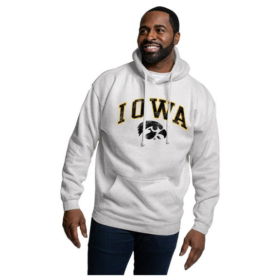 Men's League Collegiate Wear Heather Gray Iowa Hawkeyes Essentials 2.0 Fleece Pullover Hoodie