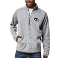 thumbnail image 1 of Men's League Collegiate Wear Heather Gray Iowa Hawkeyes Saranac Raglan Quarter-Zip Jacket, 1 of 1