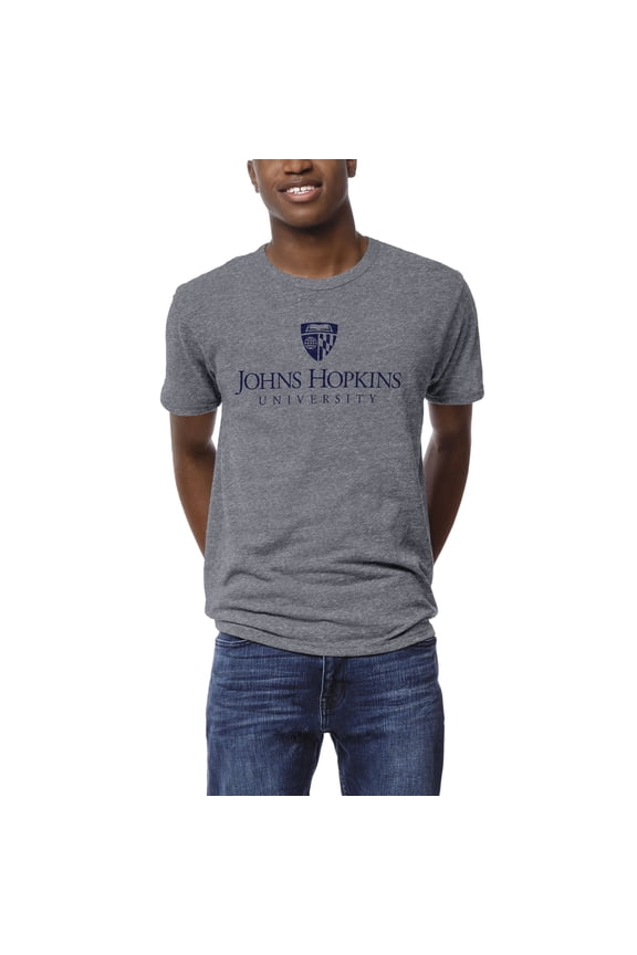 Men's League Collegiate Wear Heather Gray Johns Hopkins Blue Jays 1274 Victory Falls T-Shirt