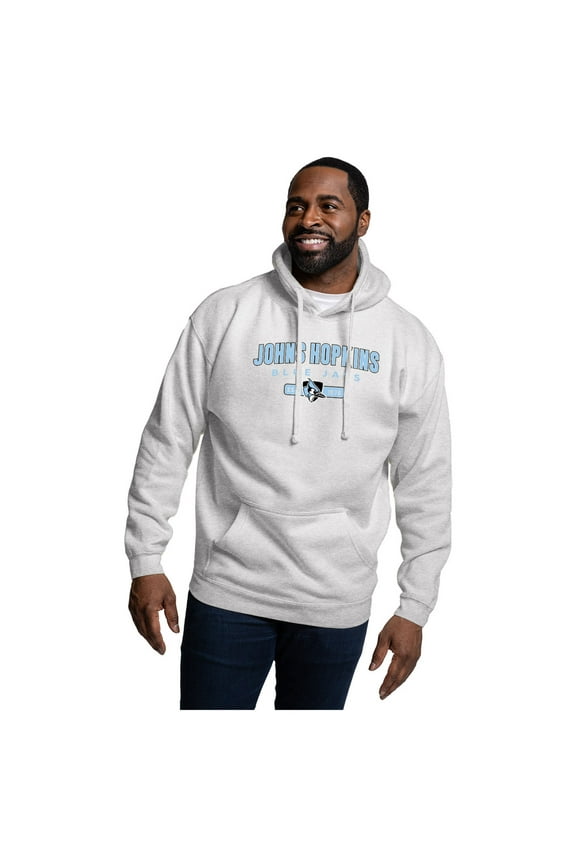 Men's League Collegiate Wear Heather Gray Johns Hopkins Blue Jays Essentials 2.0 Fleece Pullover Hoodie