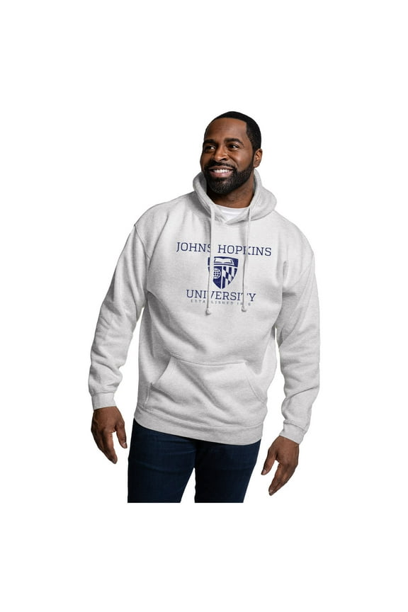 Men's League Collegiate Wear Heather Gray Johns Hopkins Blue Jays Essentials 2.0 Fleece Pullover Hoodie