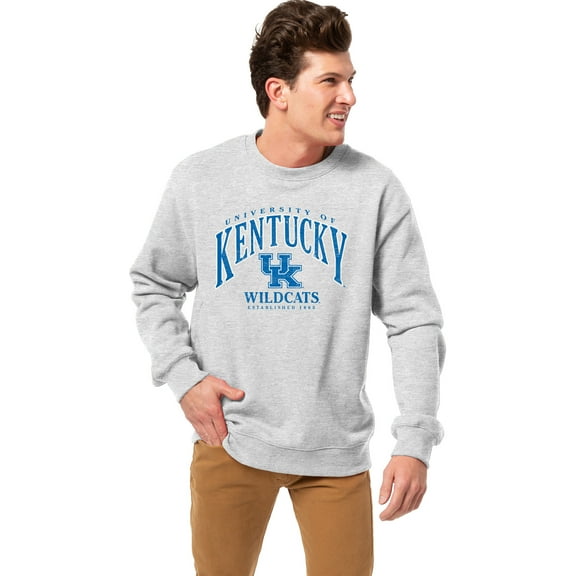 Men's League Collegiate Wear Heather Gray Kentucky Wildcats Essentials 2.0 Fleece Pullover Sweatshirt