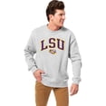 thumbnail image 1 of Men's League Collegiate Wear Heather Gray LSU Tigers Essentials 2.0 Fleece Pullover Sweatshirt, 1 of 1