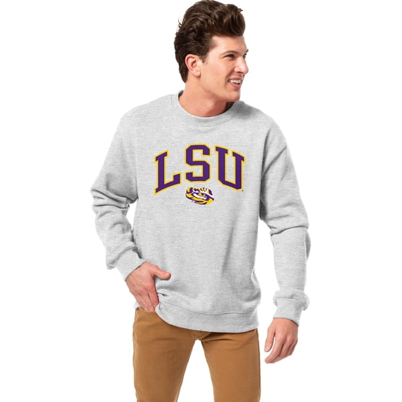 Men's League Collegiate Wear Heather Gray LSU Tigers Essentials 2.0 Fleece Pullover Sweatshirt