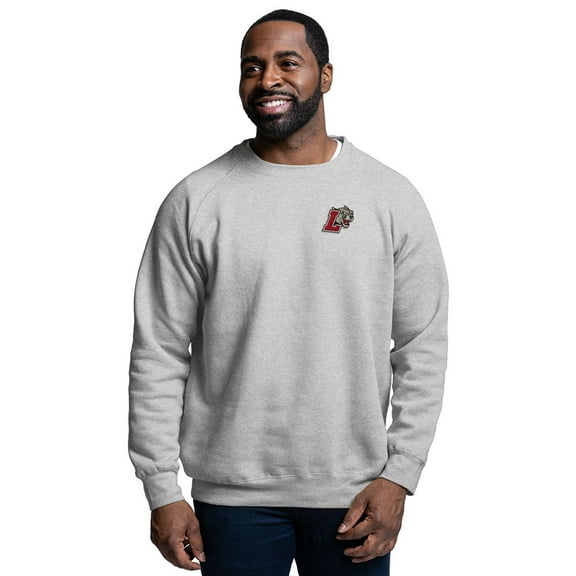 Men's-League Collegiate Wear  Heather Gray Lafayette College Leopards Essentials 2.0 Pullover Sweatshirt