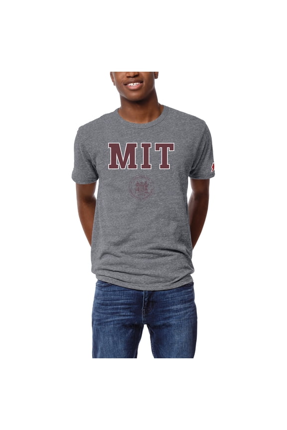 Men's League Collegiate Wear Heather Gray MIT Engineers 1965 Victory Falls T-Shirt