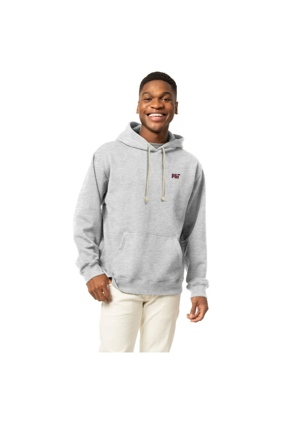 Men's-League Collegiate Wear Heather Gray MIT Engineers Essentials 2.0 Fleece Pullover Hoodie