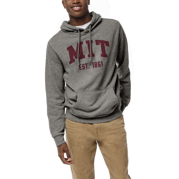 Men's League Collegiate Wear Heather Gray MIT Engineers Heritage Tri-Blend Pullover Hoodie