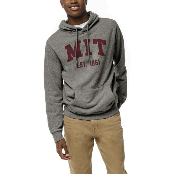 Men's League Collegiate Wear Heather Gray MIT Engineers Heritage Tri-Blend Pullover Hoodie