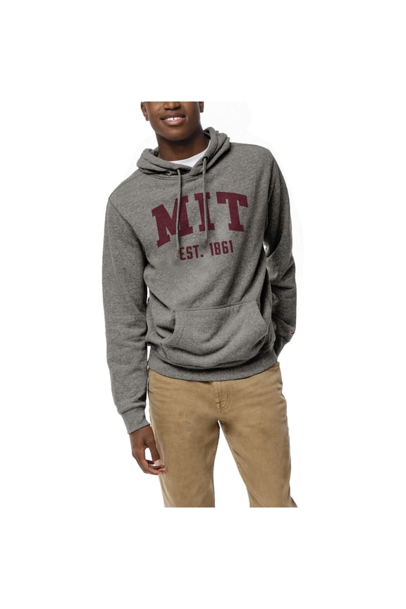 Men's League Collegiate Wear Heather Gray MIT Engineers Heritage Tri-Blend Pullover Hoodie