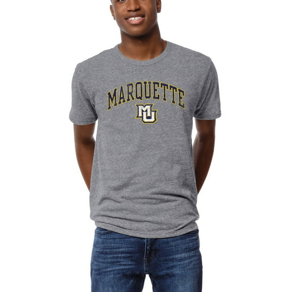 Men's League Collegiate Wear  Heather Gray Marquette Golden Eagles  Arch Victory Falls Tri-Blend T-Shirt