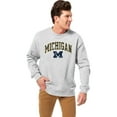 thumbnail image 1 of Men's League Collegiate Wear Heather Gray Michigan Wolverines Essentials 2.0 Fleece Pullover Sweatshirt, 1 of 1