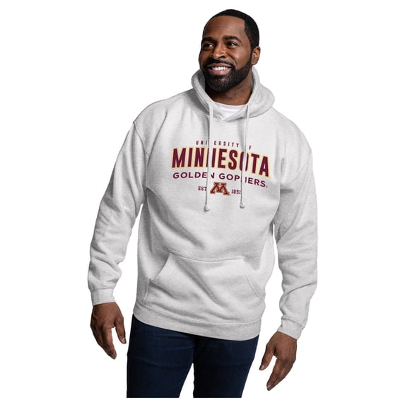 Men's-League Collegiate Wear Heather Gray Minnesota Golden Gophers Essentials 2.0 Fleece Pullover Hoodie