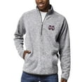 thumbnail image 1 of Men's League Collegiate Wear Heather Gray Mississippi State Bulldogs Saranac Raglan Quarter-Zip Jacket, 1 of 1