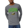 thumbnail image 1 of Men's League Collegiate Wear Heather Gray Oregon Ducks 1965 Victory Falls Long Sleeve Tri-Blend T-Shirt, 1 of 1