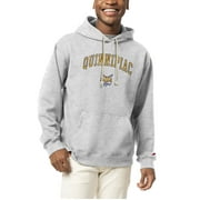 Men's League Collegiate Wear  Heather Gray Quinnipiac Bobcats Arch Over Logo Essentials Pullover Hoodie