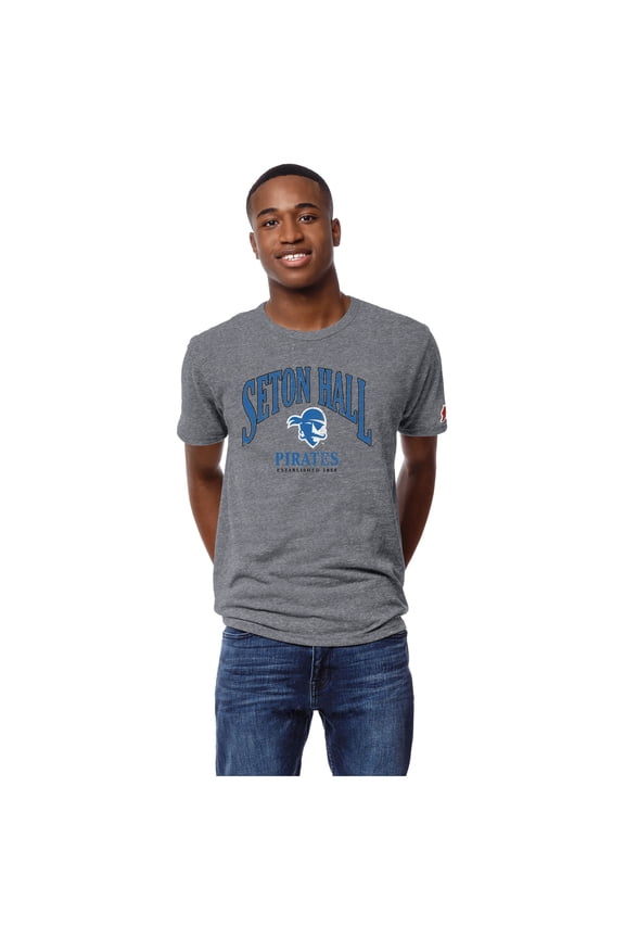 Men's League Collegiate Wear Heather Gray Seton Hall Pirates Victory Falls Tri-Blend T-Shirt