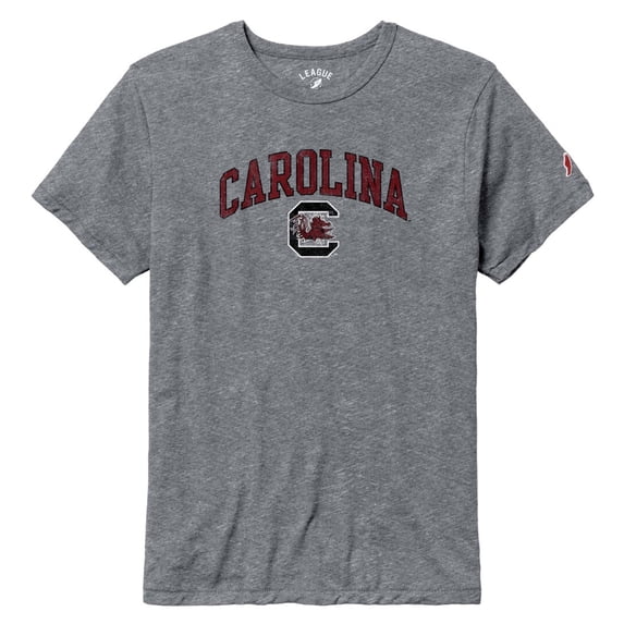 Men's League Collegiate Wear Heather Gray South Carolina Gamecocks Arch Victory Falls Tri-Blend T-Shirt