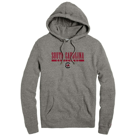 Men's League Collegiate Wear  Heather Gray South Carolina Gamecocks  Heritage Tri-Blend Pullover Hoodie