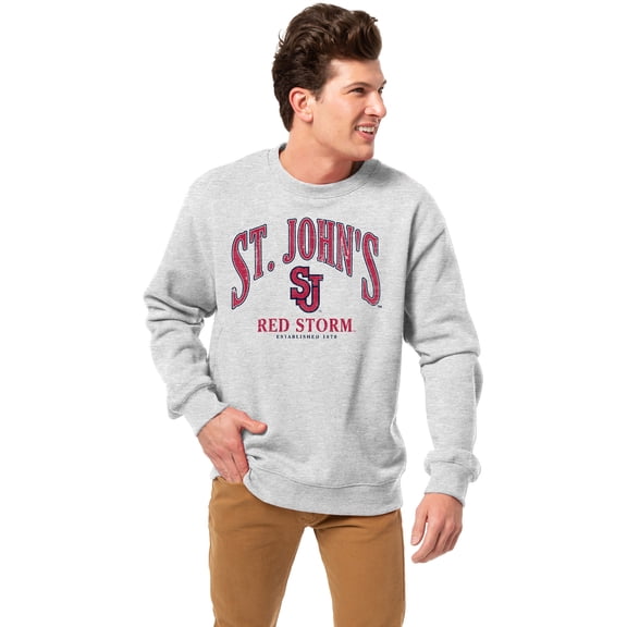 Men's-League Collegiate Wear Heather Gray St. John's Red Storm Essentials 2.0 Pullover Sweatshirt