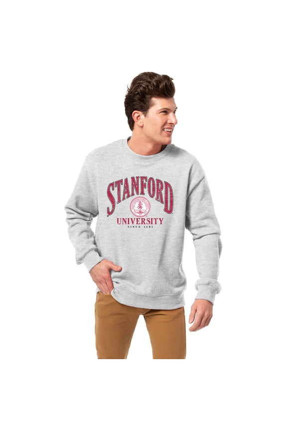 Men's League Collegiate Wear Heather Gray Stanford Cardinal Essentials 2.0 Fleece Pullover Sweatshirt
