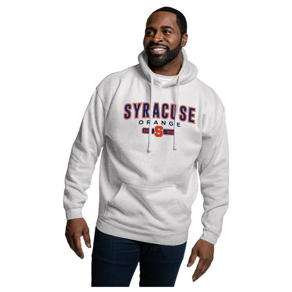 Men's-League Collegiate Wear Heather Gray Syracuse Orange Essentials 2.0 Fleece Pullover Hoodie