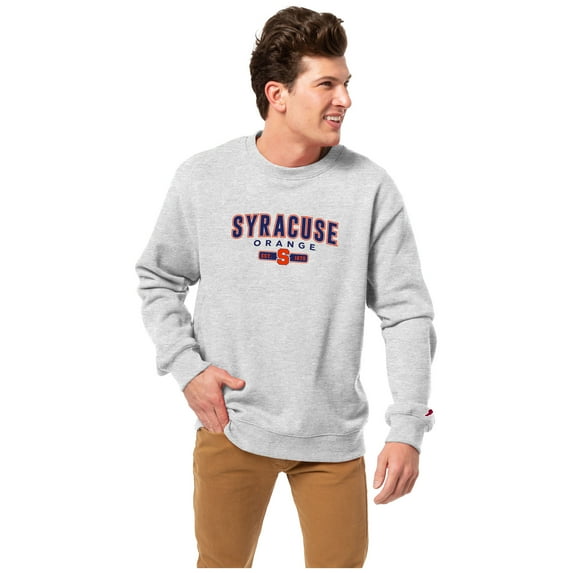 Men's-League Collegiate Wear Heather Gray Syracuse Orange Essentials 2.0 Pullover Sweatshirt