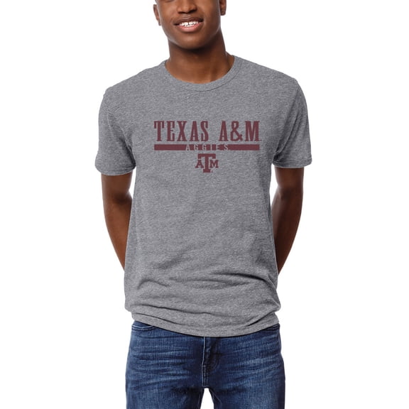 Men's League Collegiate Wear Heather Gray Texas A&M Aggies Victory Falls Tri-Blend T-Shirt
