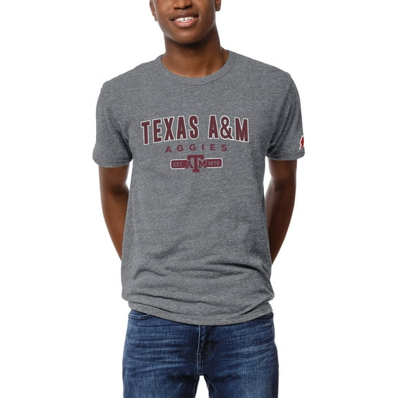 Men's League Collegiate Wear Heather Gray Texas A&M Aggies Victory Falls Tri-Blend T-Shirt