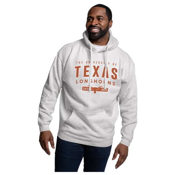 Men's League Collegiate Wear Heather Gray Texas Longhorns Essentials 2.0 Fleece Pullover Hoodie