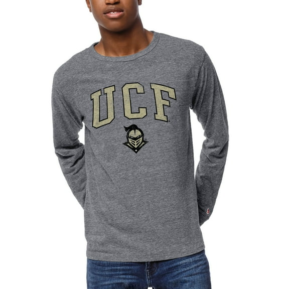 Men's League Collegiate Wear Heather Gray UCF Knights 1965 Victory Falls Long Sleeve Tri-Blend T-Shirt