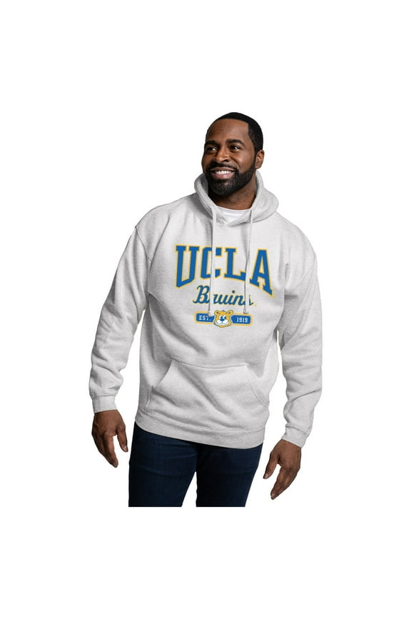 Men's-League Collegiate Wear Heather Gray UCLA Bruins Essentials 2.0 Fleece Pullover Hoodie