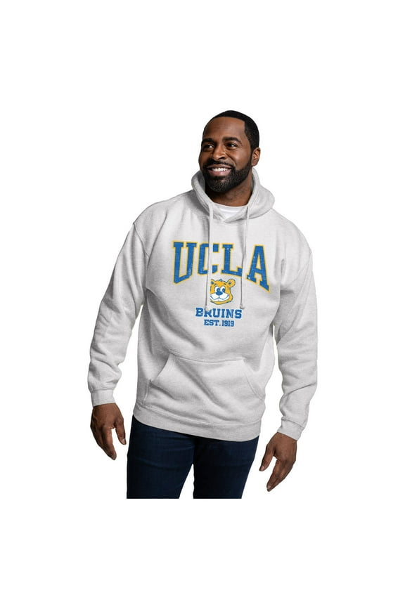 Men's-League Collegiate Wear Heather Gray UCLA Bruins Essentials 2.0 Fleece Pullover Hoodie