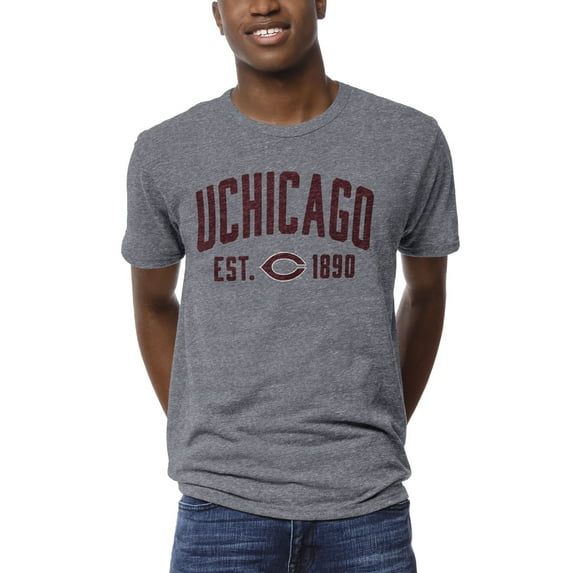 Men's League Collegiate Wear Heather Gray UChicago Maroons 1274 Victory Falls T-Shirt