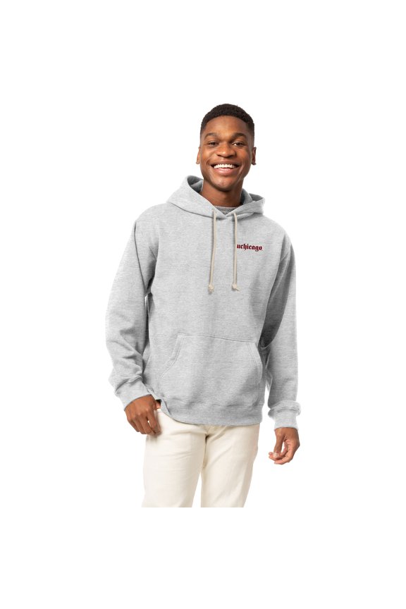 Men's League Collegiate Wear Heather Gray UChicago Maroons Essentials 2.0 Fleece Pullover Hoodie