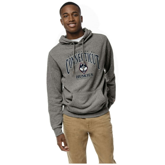 Men's League Collegiate Wear Heather Gray UConn Huskies Heritage Tri-Blend Pullover Hoodie