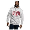 thumbnail image 1 of Men's-League Collegiate Wear  Heather Gray Utah Utes Essentials 2.0 Fleece Pullover Hoodie, 1 of 1