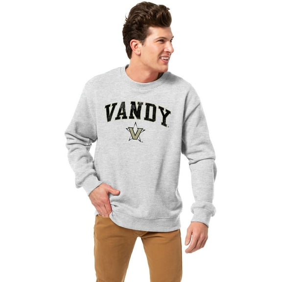 Men's-League Collegiate Wear  Heather Gray Vanderbilt Commodores Essentials 2.0 Pullover Sweatshirt