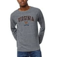 thumbnail image 1 of Men's League Collegiate Wear Heather Gray Virginia Cavaliers 1965 Victory Falls Long Sleeve Tri-Blend T-Shirt, 1 of 1