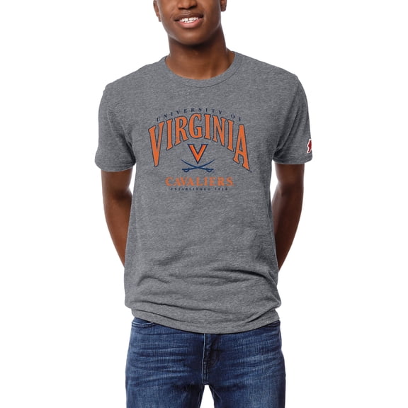 Men's League Collegiate Wear Heather Gray Virginia Cavaliers Victory Falls Tri-Blend T-Shirt