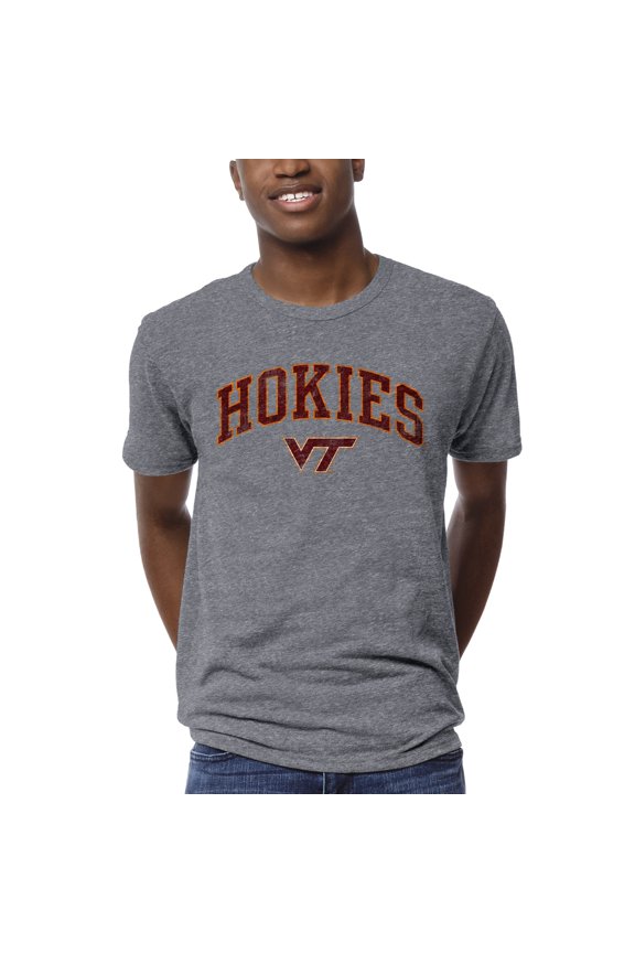 Men's League Collegiate Wear Heather Gray Virginia Tech Hokies 1965 Victory Falls T-Shirt