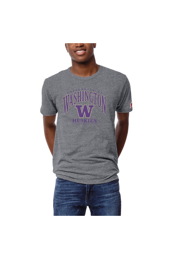Men's League Collegiate Wear Heather Gray Washington Huskies Victory Falls Tri-Blend T-Shirt