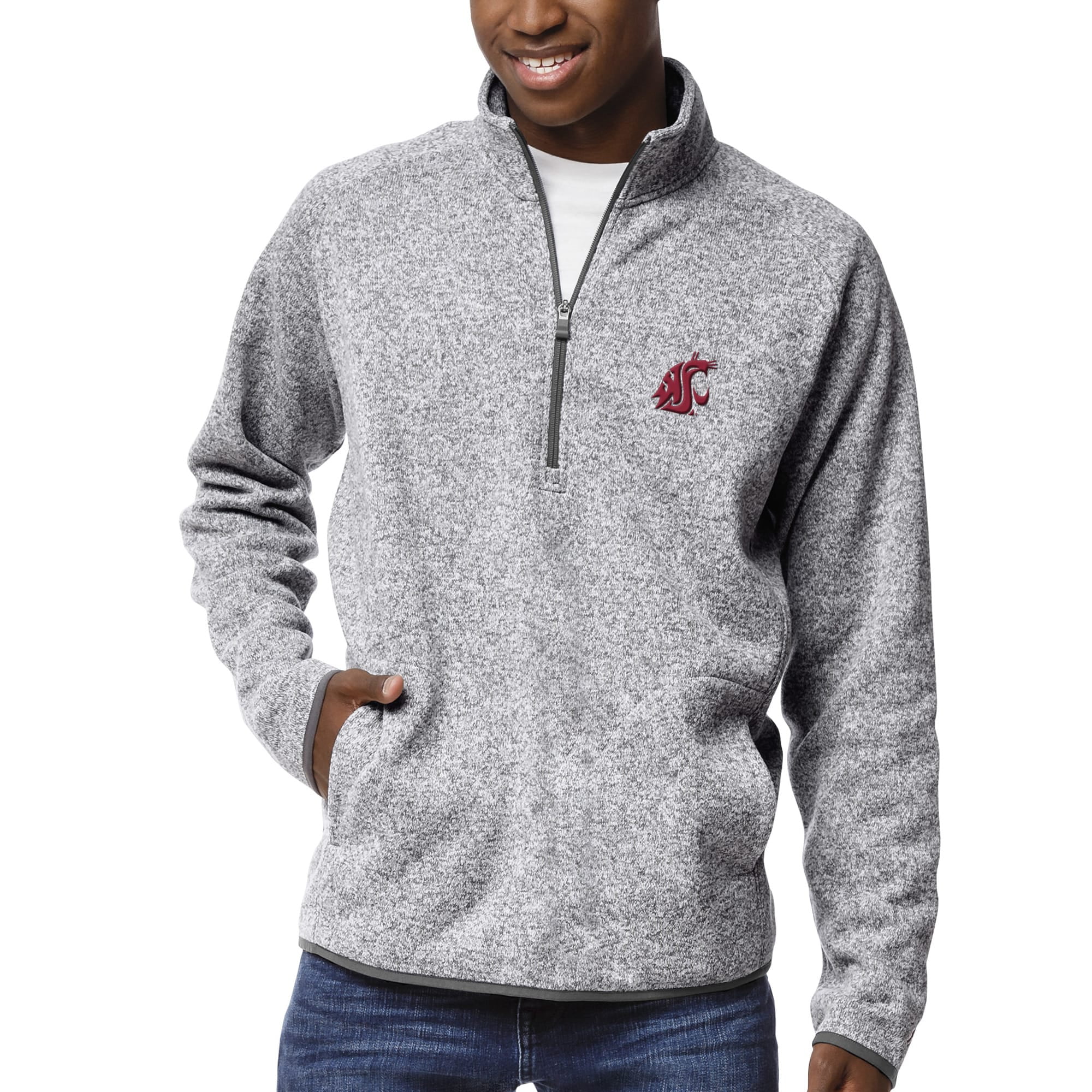 Men's League Collegiate Wear Heather Gray Washington State Cougars